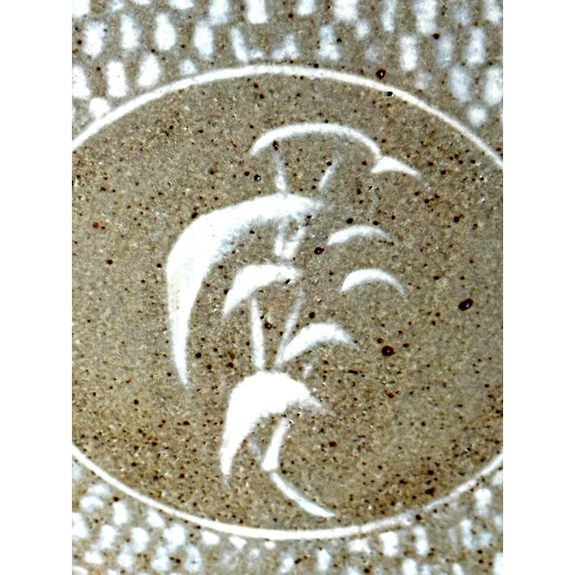 Japanese Ceramic Jar with Inlay Design Tatsuzo Shimaoka with Tomobako For Sale - Image 13 of 18