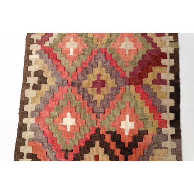 Off-white Vintage Triple Medallion Kilim Rug For Sale - Image 8 of 10