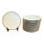 Limoges Porcelain Dinner Plates Set for 20 With Gilt Frieze Border Circa 1950 For Sale