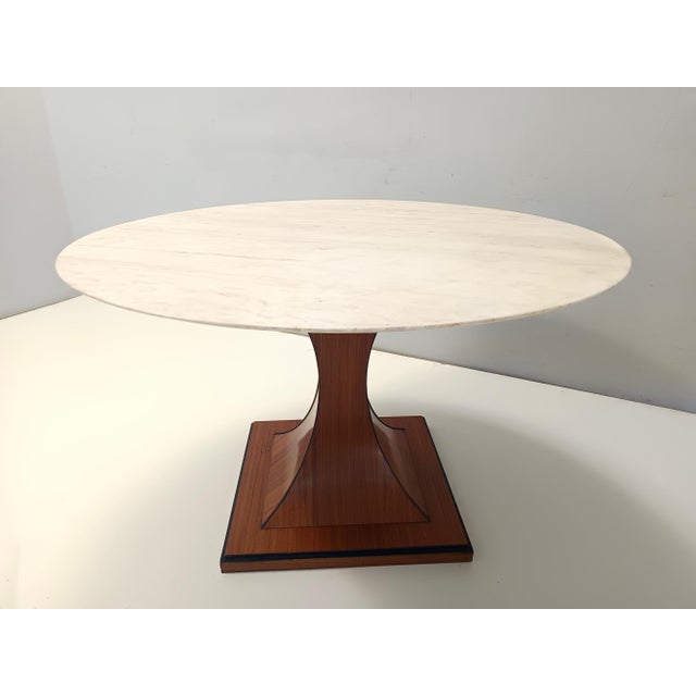 Dining Table with Portuguese Pink Marble Top in the style of Carlo De Carli, 1960s For Sale - Image 6 of 12