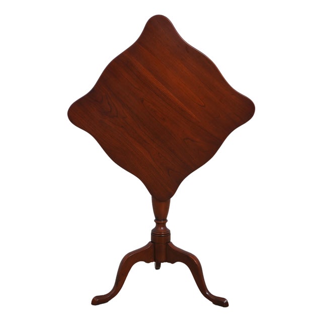 Henkel Harris Cherry Tilt Top Tea Table For Sale