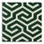 Sample - Schumacher Ming Fret Velvet Fabric in Emerald For Sale