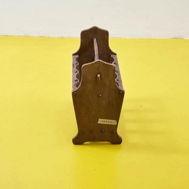 Vintage Wooden Magazine Rack For Sale - Image 5 of 6
