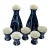Bamboo Motif Sake Set- 7 Pieces For Sale