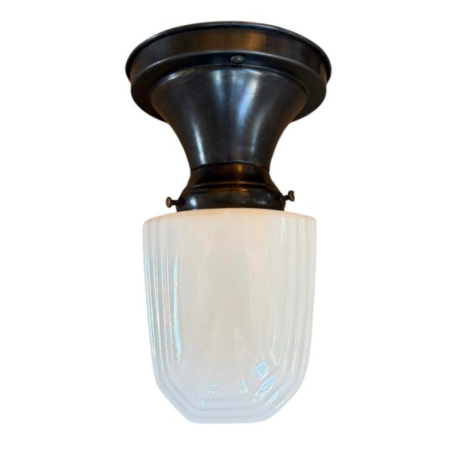 Mid-Century Modern Mid 20th Century Mid-Century Modern Milkglass Wall Sconce For Sale - Image 3 of 5