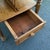 Farmhouse Vintage Oak Chess Top Side Table With Magazine Rack and Drawer For Sale - Image 3 of 7