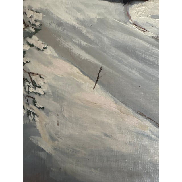 1980s Oil Painting - Winter Wonderland by Lester J. Clarke (1912-1999) For Sale - Image 13 of 16