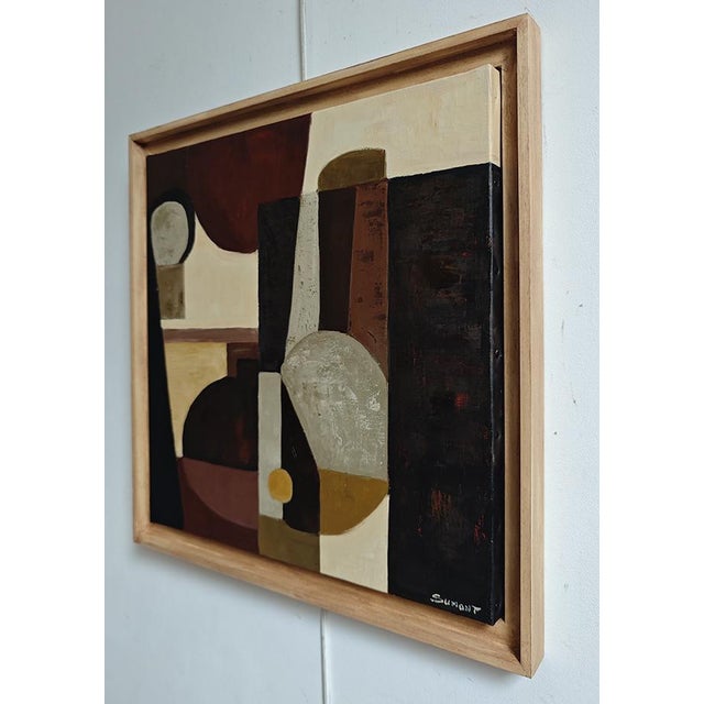 “Ce qui affleure” is an original oil painting on linen by French artist Sophie Dumont. Built through successive layers of...