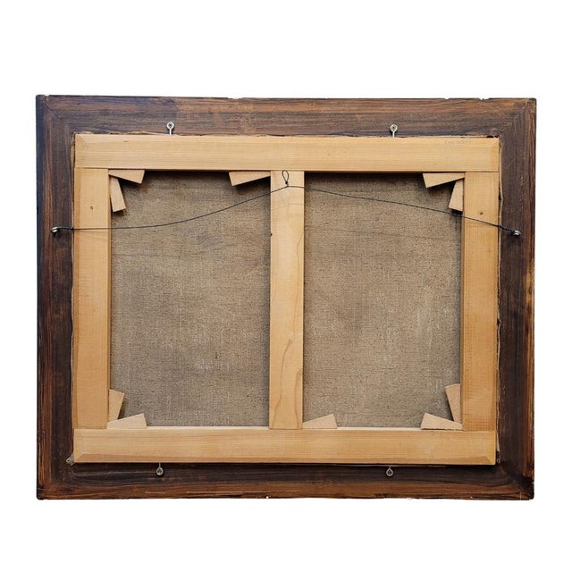 “Boats Moored on the Shore” Gerard Beutner, Art Deco, 1920s – Poland A magnificent oil on canvas titled “Boats Moored on...