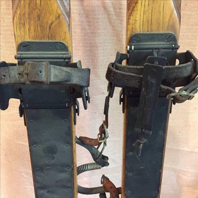 Antique L.L. Bean Wooden Skis A Pair Chairish