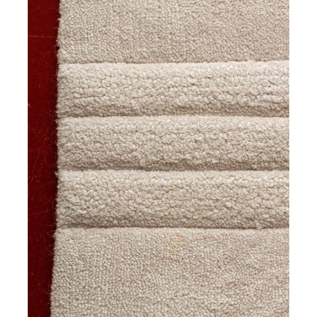 V'Soske Inc. Modern Light Gray Geometric Carpet, wool-silk blend, 2013, made in USA, marked. 19' 10" H x 15' 10" W....