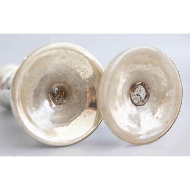 19th Century French Silvered Mercury Candlesticks - A Pair For Sale - Image 9 of 10