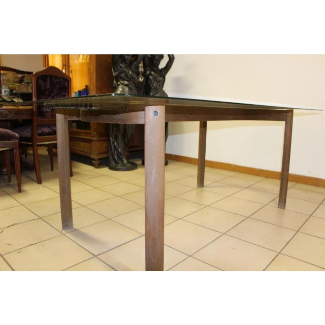 Brown Scandinavian Modern Wooden Dining Table, 1970s For Sale - Image 8 of 12