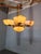 Czech Art Deco Brass Opaline Glass Chandelier, 1940s For Sale - Image 10 of 11