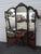 1920s Carved Tri Fold Vanity Makeup Dressing Table and Stool 6454 For Sale - Image 15 of 18