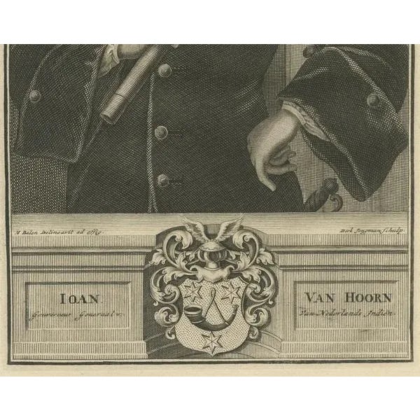 Ioan Van Hoorn, Esteemed Governor-General of the VOC, Dutch East Indies, 1724, Print For Sale - Image 4 of 6