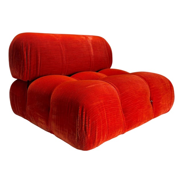 First Edition Camaleonda Lounge Chair in Velvet by Mario Bellini for C&B Italia, 1973 For Sale