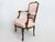 Pink Antique French Provincial Open Arm Bergere For Sale - Image 8 of 12