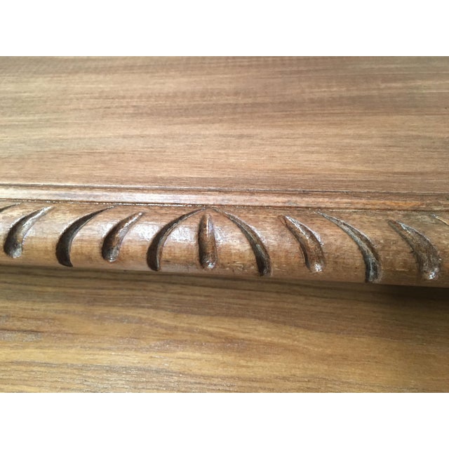 19th Spanish Farm Table With Iron Stretchers, Hand-Carved Top and Drawer For Sale - Image 10 of 13