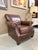 Traditional Vintage Bernhardt Brown Leather Club Chair With Nailhead Trim For Sale - Image 3 of 8