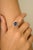 3.55 Ct Princess Diana Inspired Blue Sapphire Ring With Diamonds Halo Size 5.5 For Sale In New York - Image 6 of 12