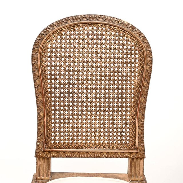Antique French Gilt Wood Side Chairs, 1890, Set of 2 For Sale - Image 6 of 11
