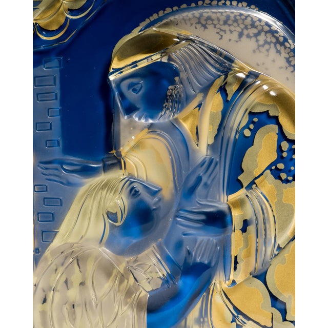 Metal Art Glass Wall Plaque by Bjørn Wiinblad for Rosenthal, 1982 For Sale - Image 7 of 11