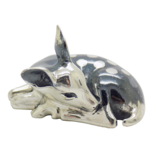 Vintage Italian Handmade Genuine Sterling Silver 925 Saturno Brand Deer Figurine