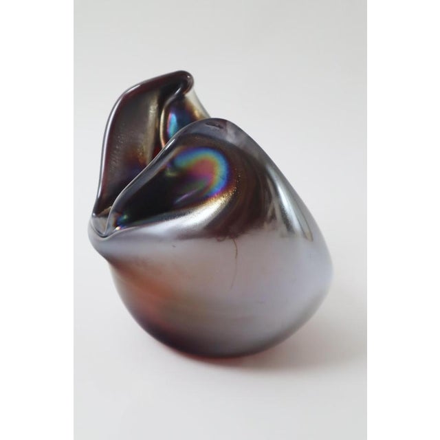 Abstract Iridescent Glass Sculpture, Germany, 1980s For Sale - Image 6 of 15