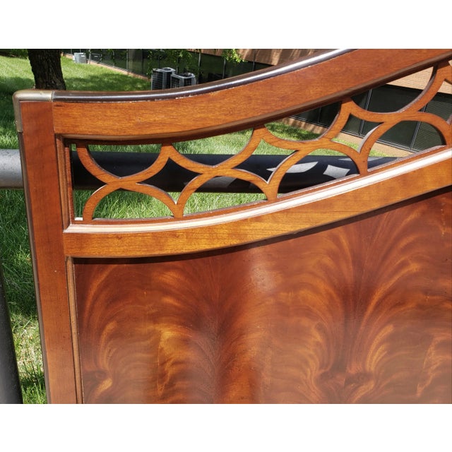 Mid-Century Modern 1970s National MtAiry Furniture Flame Mahogany Full Size Headboard For Sale - Image 3 of 8