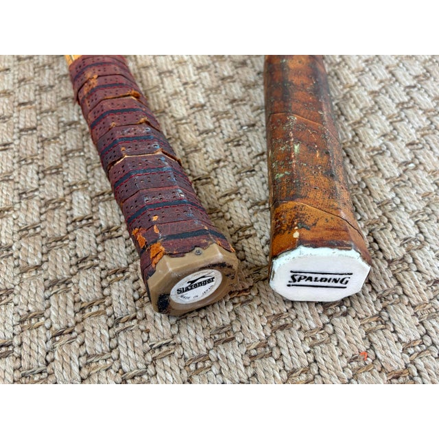 Wood 1960s Wooden Tennis Racket Pair For Sale - Image 7 of 9