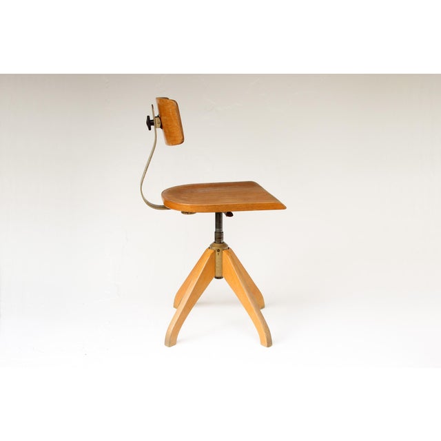Vintage Industrial Workshop Chair by Ama Elastik, 1950s For Sale - Image 6 of 17