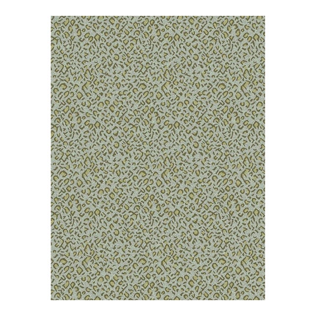 Panthera Spotted Leopard Hand-Looped Area 10' x 14' Rug - Peridot Green For Sale