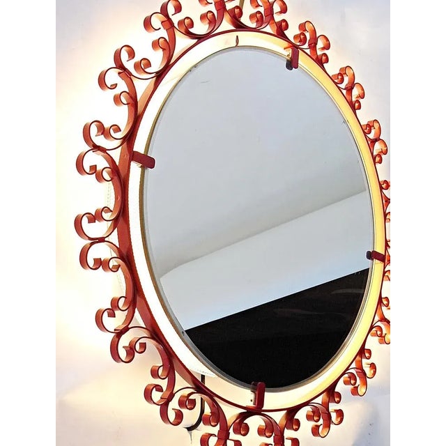 Aurora Wall Lamp with Mirror, 1960s For Sale - Image 3 of 10