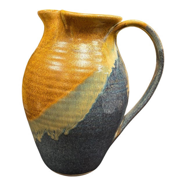 Mark Chrisco Studio Pottery Pitcher For Sale