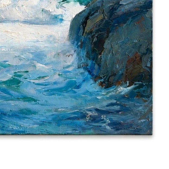 Jusa, Seascape, 1997, Acrylic on Canvas For Sale - Image 5 of 6