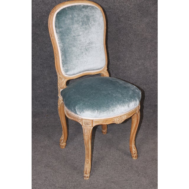 Wood Important Set 12 Antique French Louis XV Style Distressed Carved Dining Chairs For Sale - Image 7 of 18