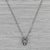 0.16ctw Diamond Peace Sign Pendant Necklace 14k White Gold 17.5" Box Chain For Sale - Image 4 of 6