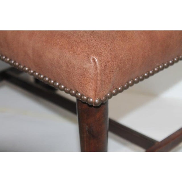 Late 19th Century 19th Century Ball & Claw Ottoman / Bench Leather Seat For Sale - Image 5 of 7