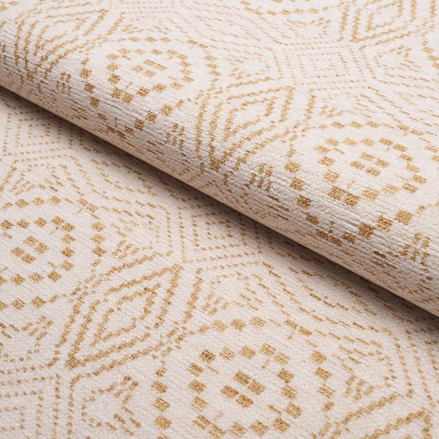Schumacher Schumacher Verana Performance Fabric In Gold For Sale - Image 4 of 5
