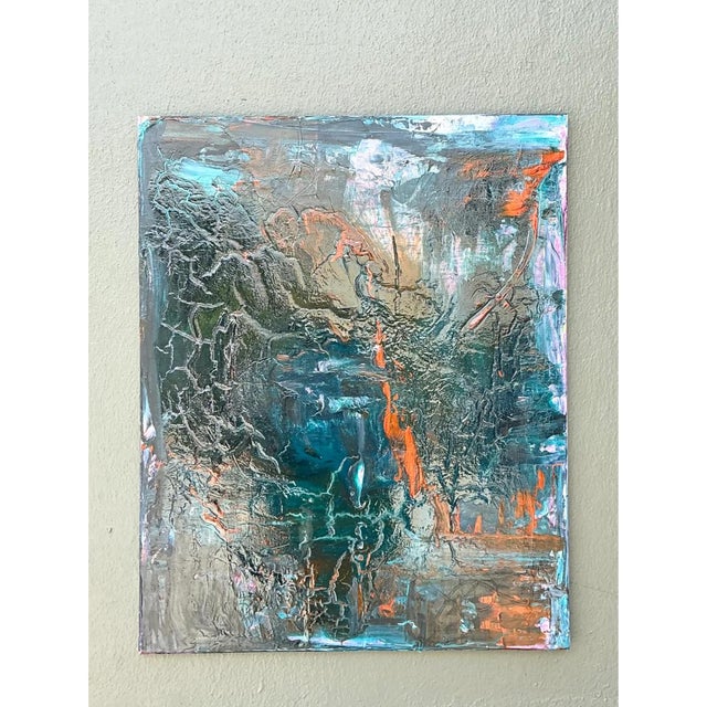 Vintage Abstract Expressionist Painting on Canvas For Sale - Image 10 of 12
