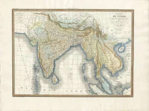 Antique Map of Southern Asia, 1833