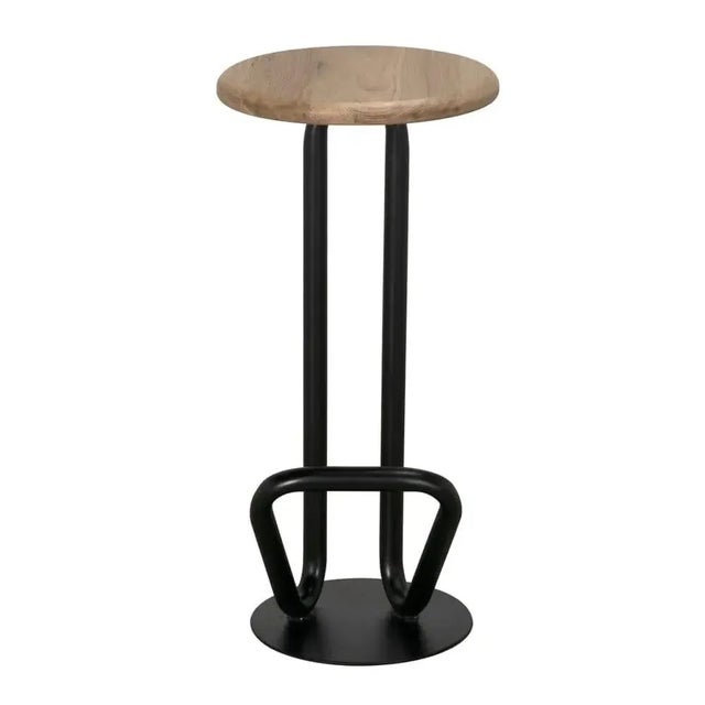 The Hook Bar Stool in Matte Black effortlessly blends industrial design with natural elegance. Crafted from industrial...