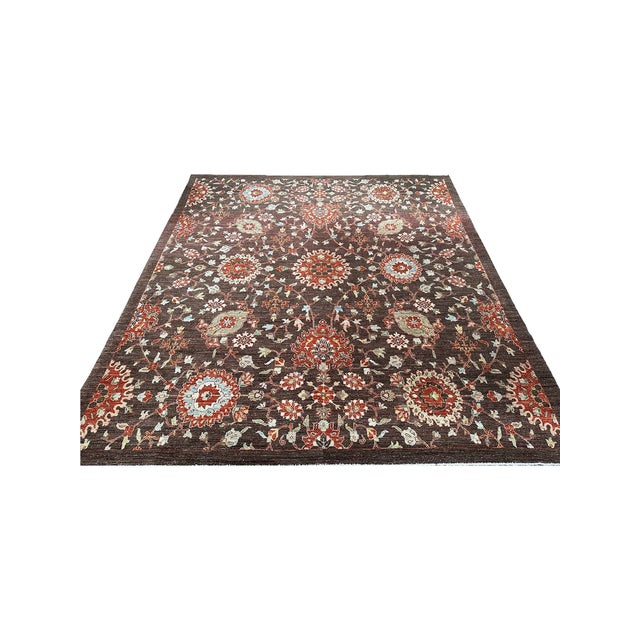 Exact Size: 8'2" x 8'9" Color: Brown Age: New Materials: Wool Construction: Hand Knotted Origin: Pakistan