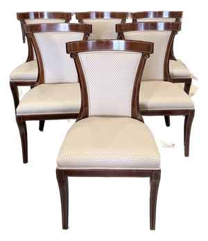 Late 20th Century Set of 6 John Widdicomb Neoclassical Klismos Mahogany Dining Chairs