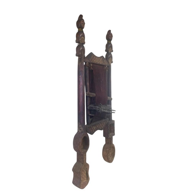 African Vintage Large Namji Tribe Loom Cameroon 40.5" H For Sale - Image 3 of 6