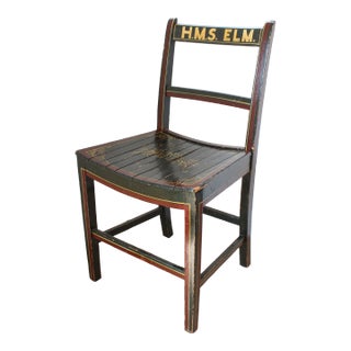 1940's Carved Scottish Allied Navy Warship Chair/Boat/Ship For Sale