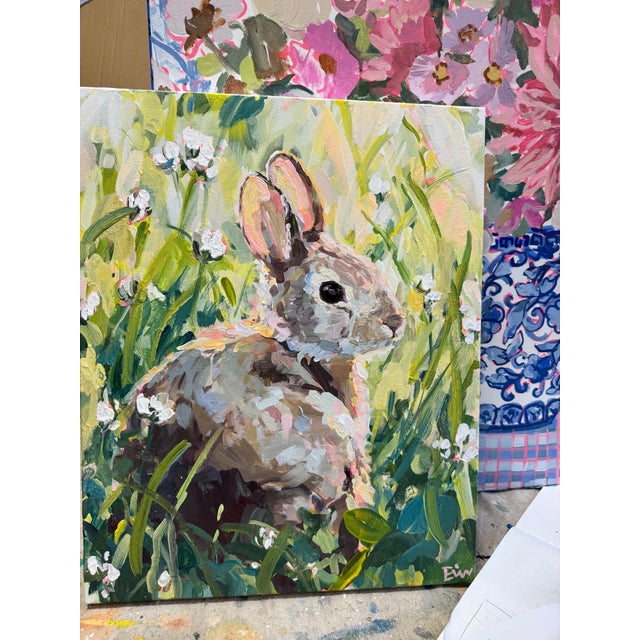 2020s Bunny Painting I by Erin Tapp For Sale - Image 5 of 9