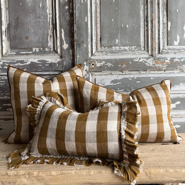 Textile French Linen Boudior Cover – Boho Havane For Sale - Image 7 of 7