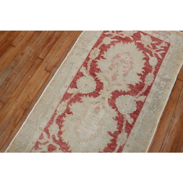Folk Art Early 20th Century Zabihi Collection Turkish Oushak Runner - 2'8" x 9'5" For Sale - Image 3 of 8
